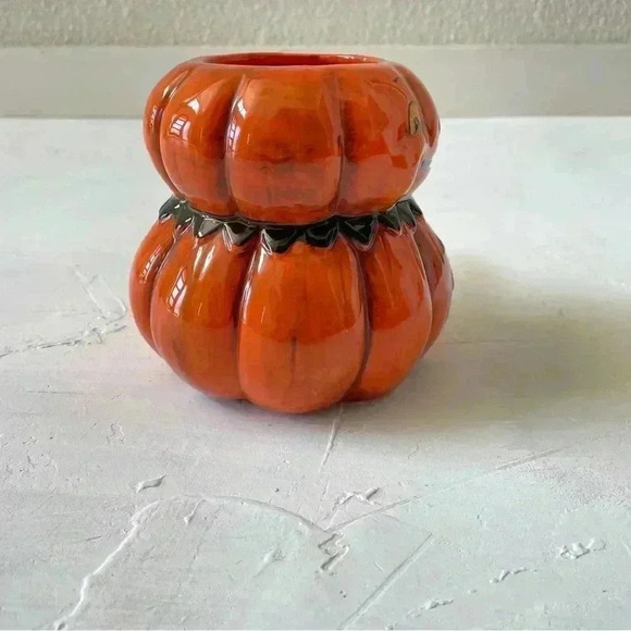 Johanna Parker Transpac Smiling Halloween Pumpkin Mug Halloween Decorations - Picture 2 of 9